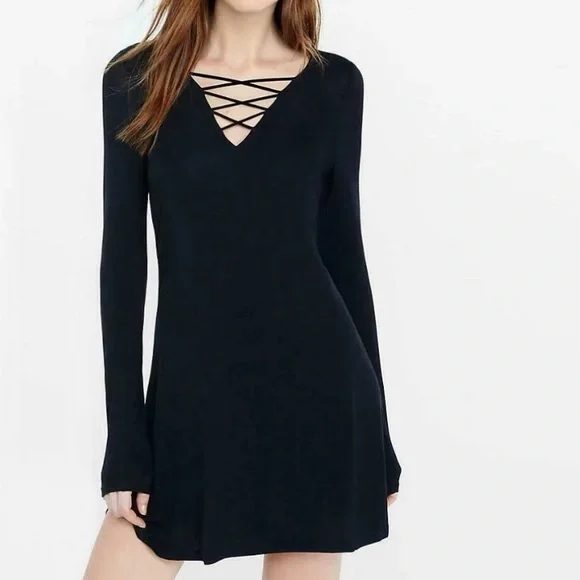 slim fit dress slacks High Neck Cape Sleeve Metallic Trapeze Short Dress High Neck Cape Slee –  The Dress Outlet main image 1